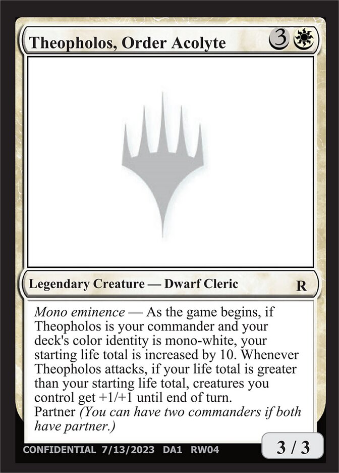 Theopholos, Order Acolyte — Unknown Event (UNK) #RW04e