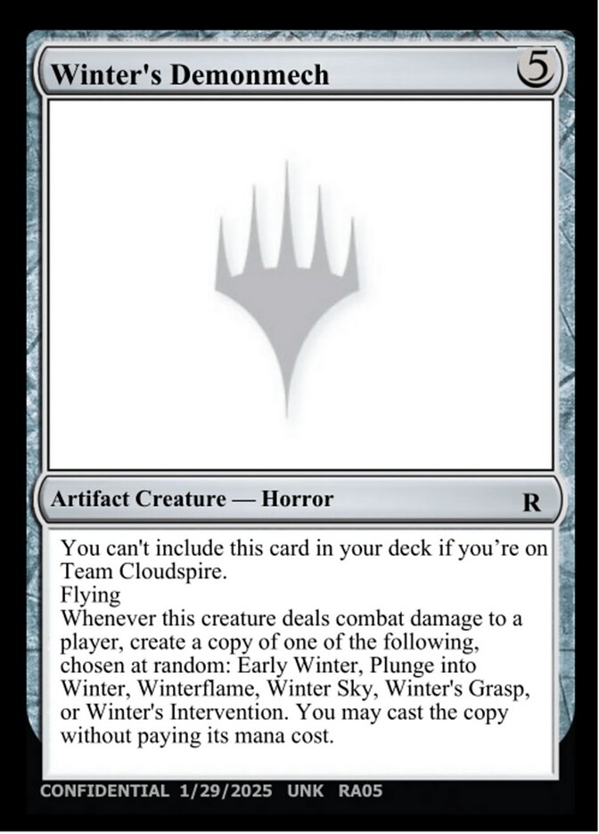 Winter's Demonmech — Unknown Event (UNK) #RA05c