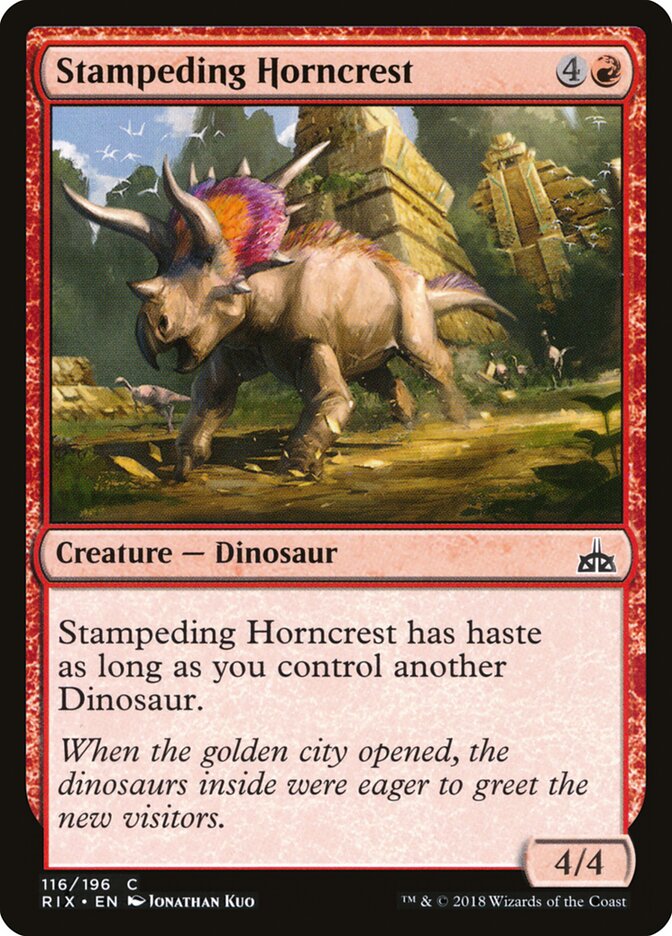 Stampeding Horncrest — Rivals of Ixalan (RIX) #116