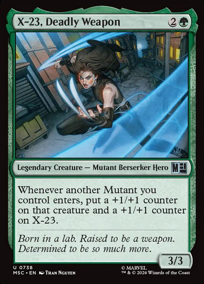 X-23, Deadly Weapon — Marvel Super Heroes Commander (MSC) #738