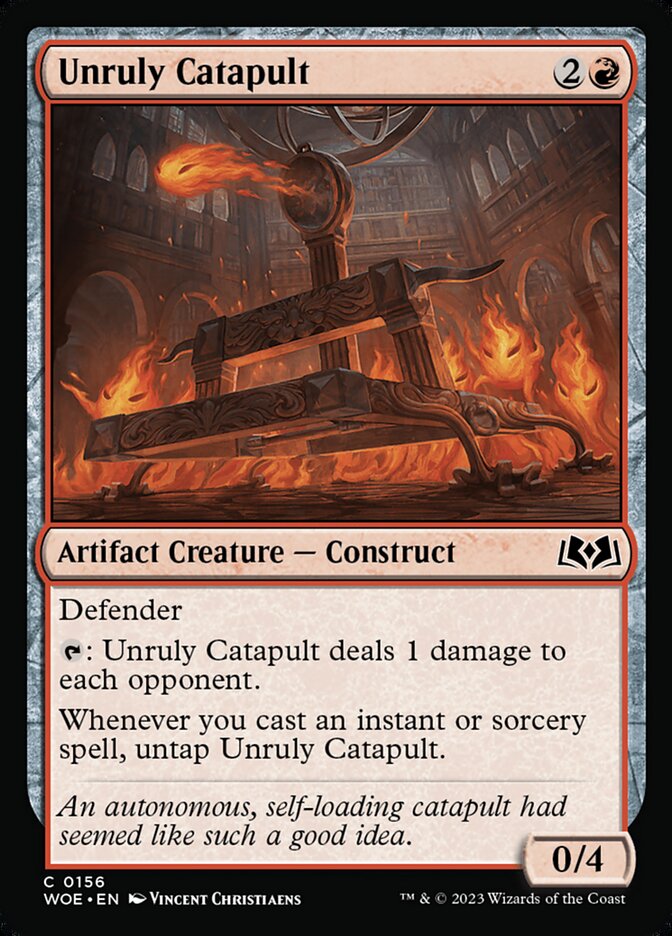 Unruly Catapult — Wilds of Eldraine (WOE) #156