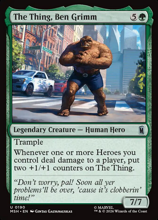 The Thing, Ben Grimm — Marvel Super Heroes (MSH) #190