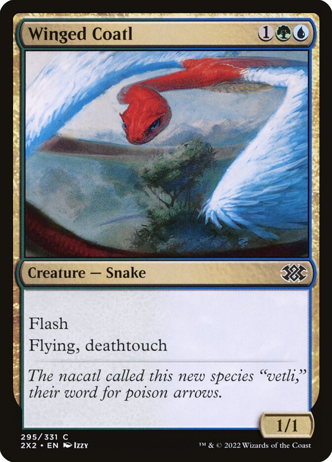 Winged Coatl — Double Masters 2022 (2X2) #295