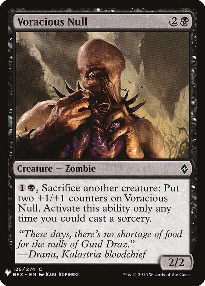 Voracious Null — The List (PLST) #BFZ-125
