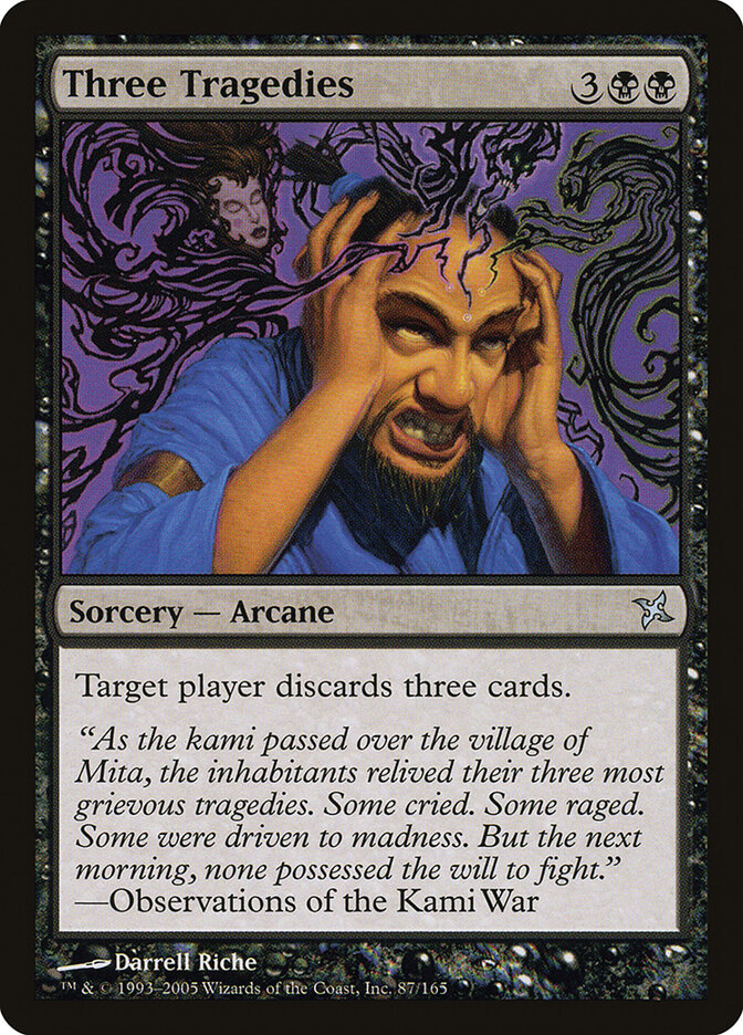 Three Tragedies — Betrayers of Kamigawa (BOK) #87