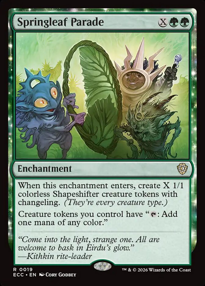 Springleaf Parade — Lorwyn Eclipsed Commander (ECC) #19