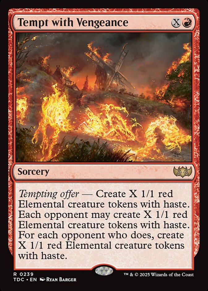 Tempt with Vengeance — Tarkir: Dragonstorm Commander (TDC) #239