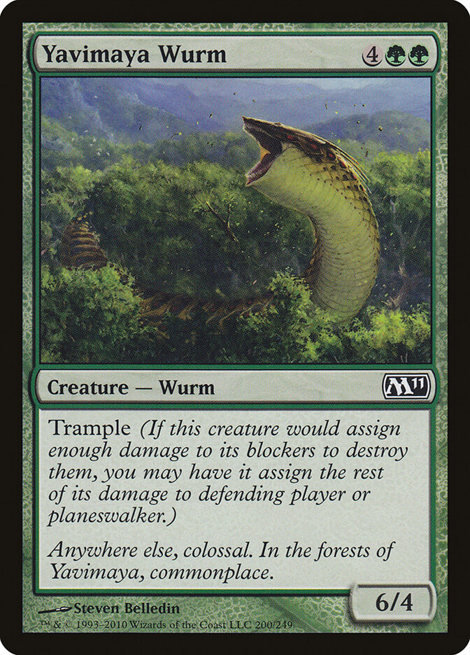 Yavimaya Wurm — Magic 2011 (M11) #200