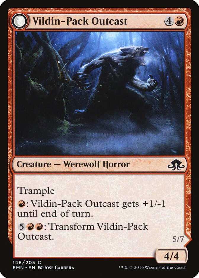 Vildin-Pack Outcast // Dronepack Kindred — Eldritch Moon (EMN) #148
