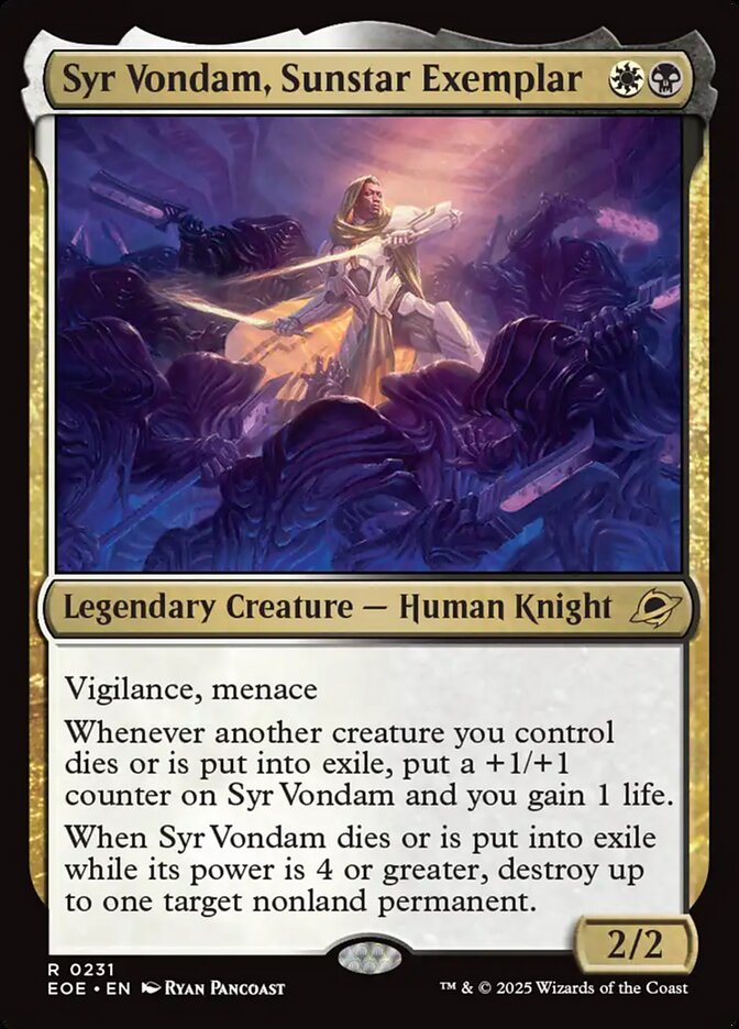 Syr Vondam, Sunstar Exemplar — Edge of Eternities (EOE) #231