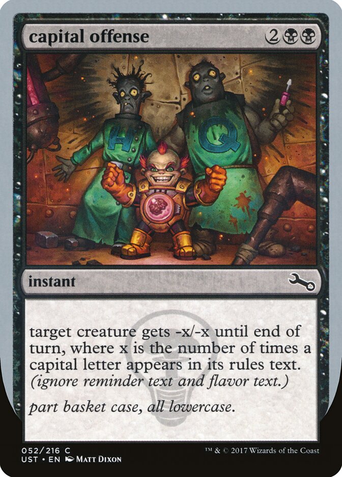 capital offense — Unstable (UST) #52