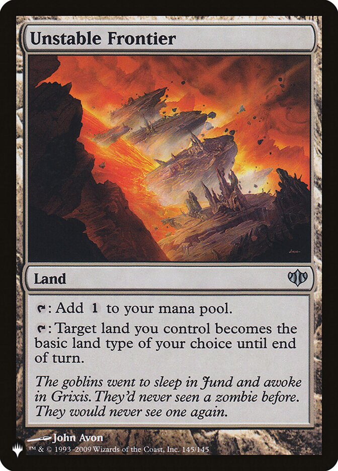 Unstable Frontier — The List (PLST) #CON-145