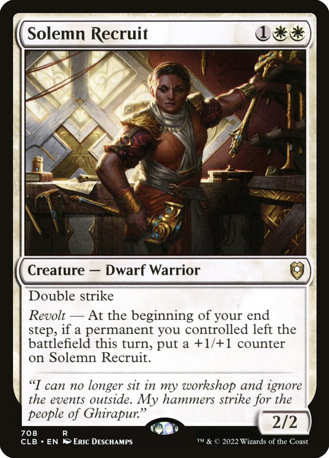 Solemn Recruit — Commander Legends: Battle for Baldur's Gate (CLB) #708