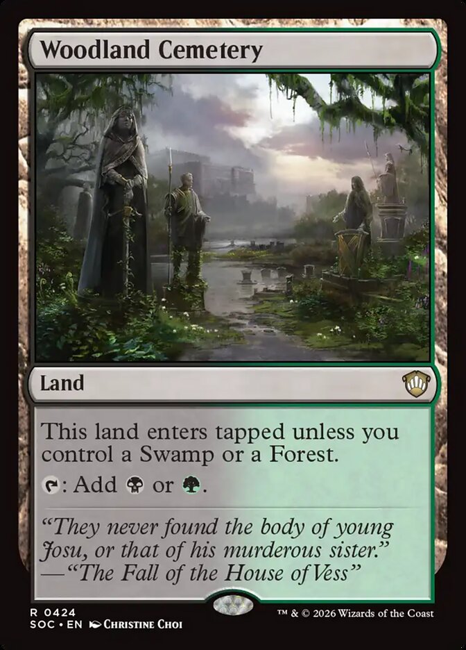Woodland Cemetery — Secrets of Strixhaven Commander (SOC) #424