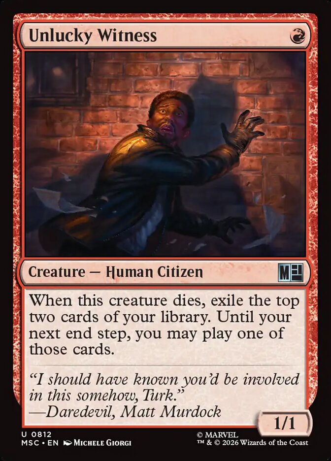Unlucky Witness — Marvel Super Heroes Commander (MSC) #812