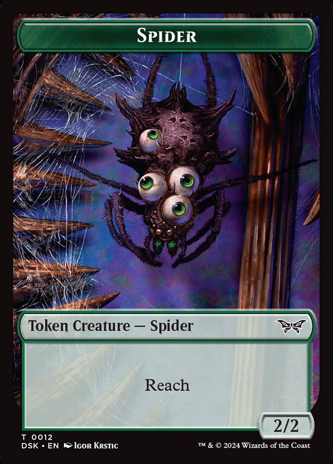 Spider — Duskmourn: House of Horror Tokens (TDSK) #12