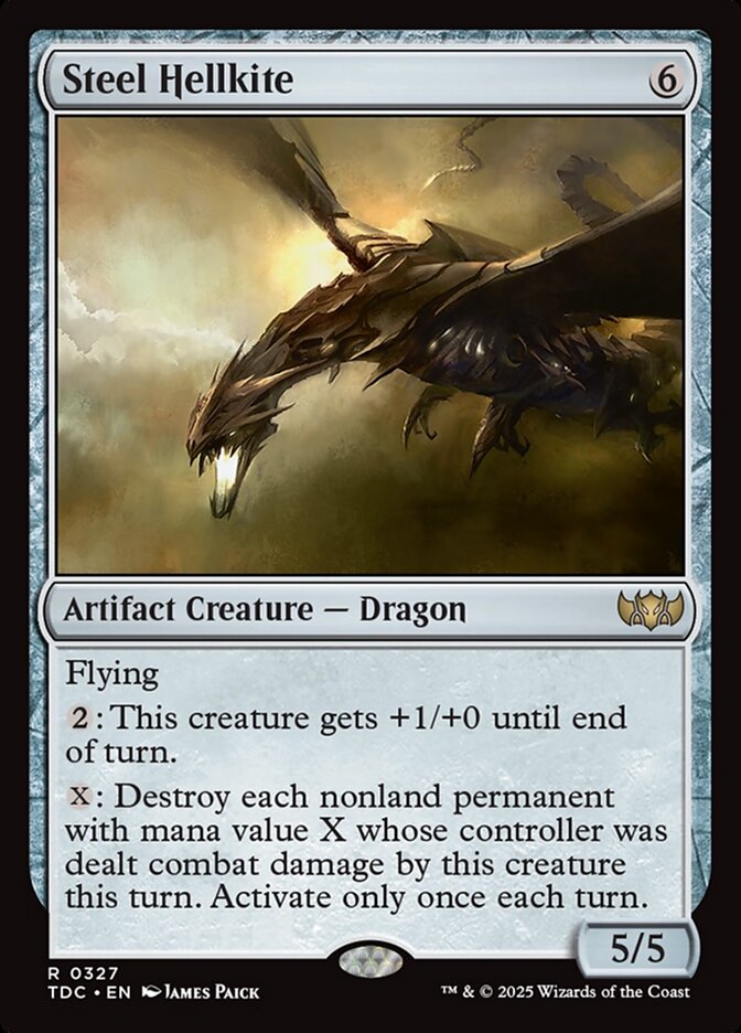 Steel Hellkite — Tarkir: Dragonstorm Commander (TDC) #327