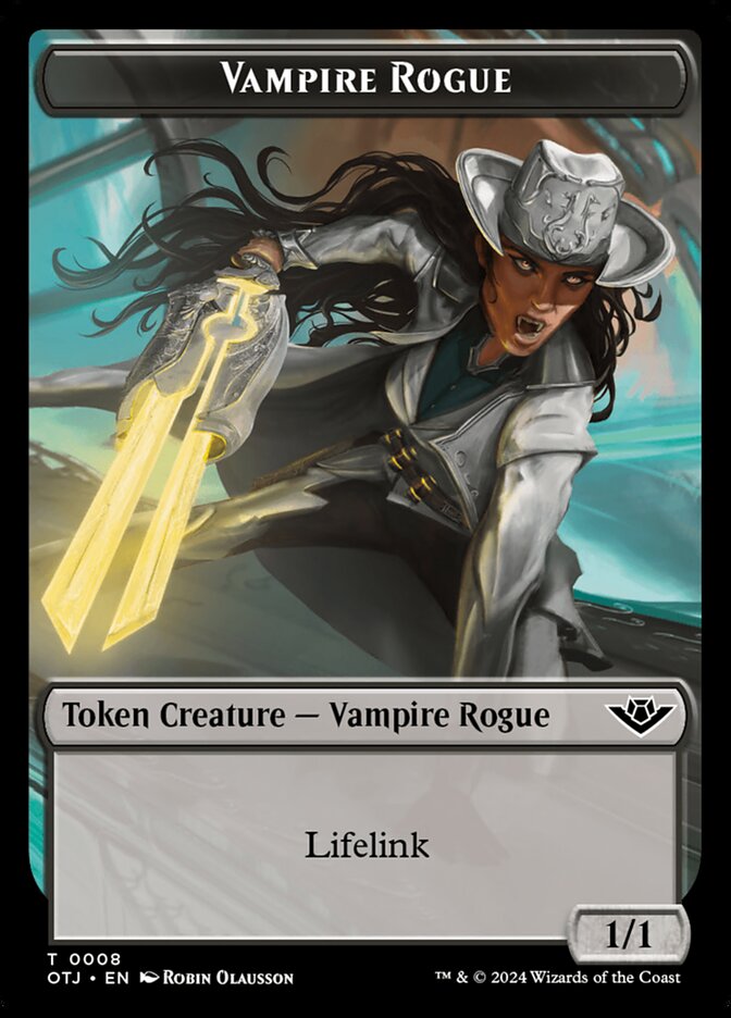 Vampire Rogue — Outlaws of Thunder Junction Tokens (TOTJ) #8