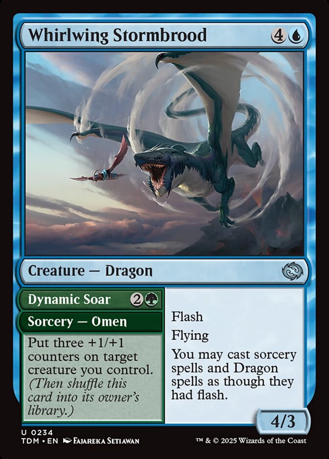 Whirlwing Stormbrood // Dynamic Soar — Tarkir: Dragonstorm (TDM) #234