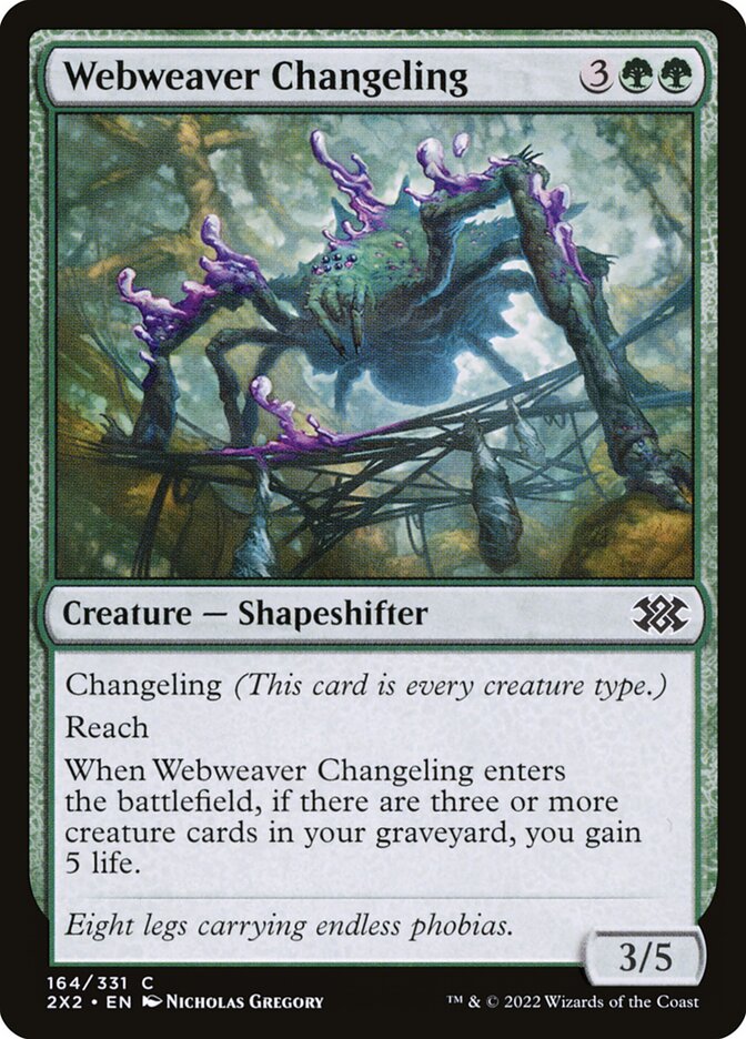 Webweaver Changeling — Double Masters 2022 (2X2) #164