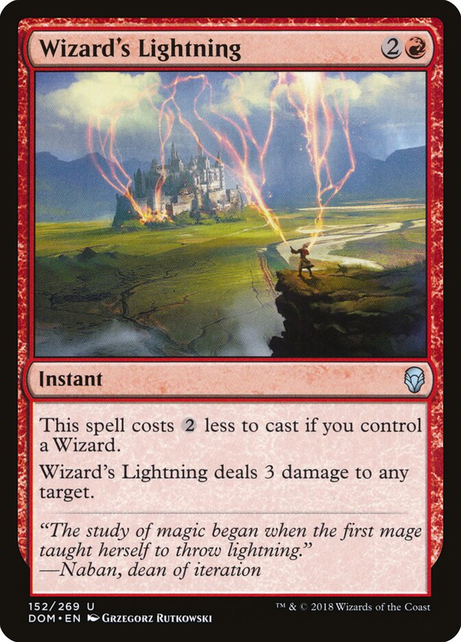 Wizard's Lightning — Dominaria (DOM) #152