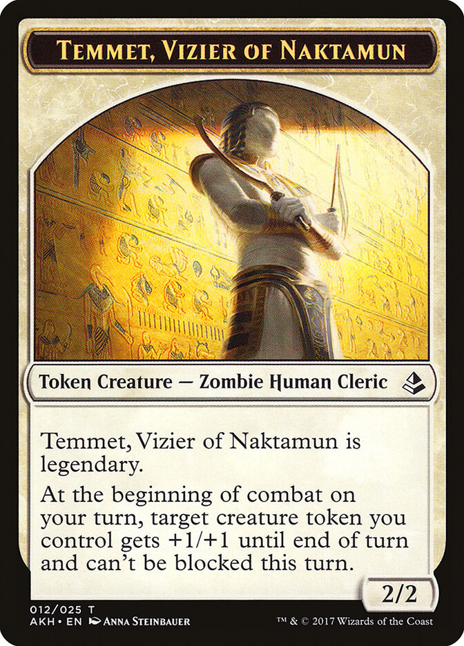 Temmet, Vizier of Naktamun — Amonkhet Tokens (TAKH) #12