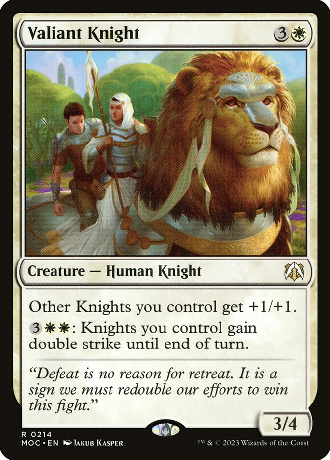 Valiant Knight — March of the Machine Commander (MOC) #214