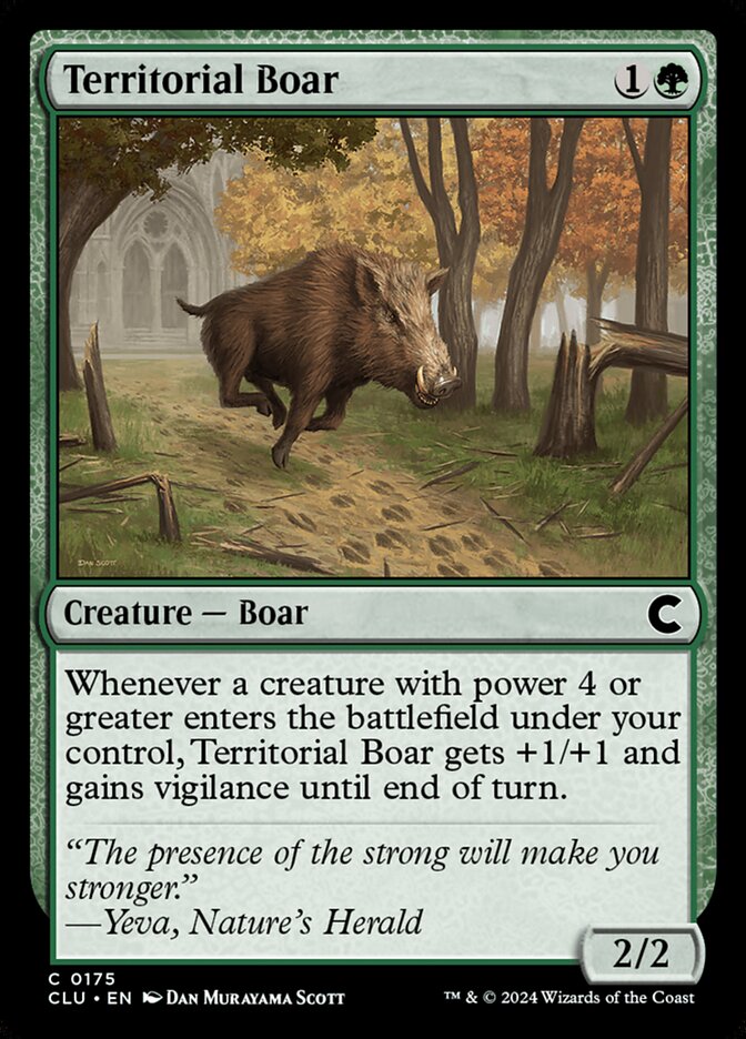Territorial Boar — Ravnica: Clue Edition (CLU) #175