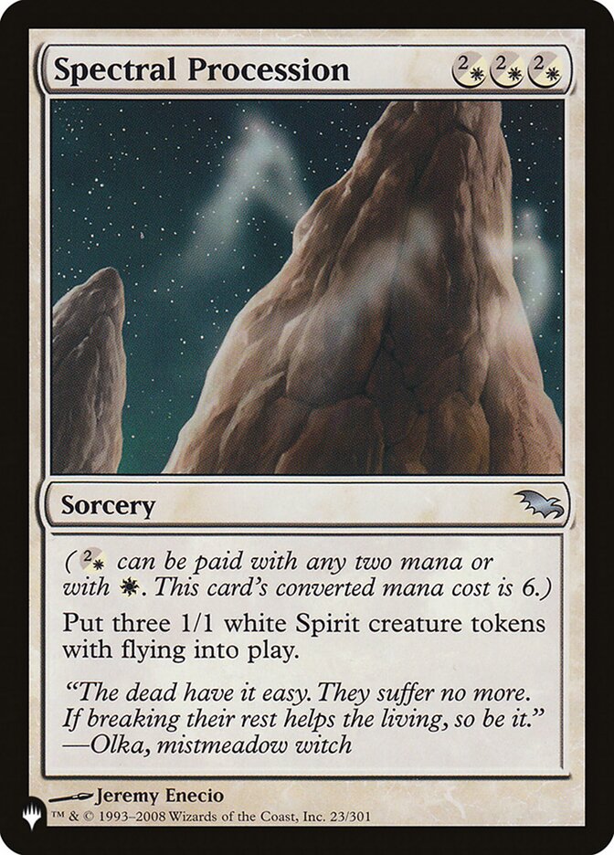 Spectral Procession — The List (PLST) #SHM-23