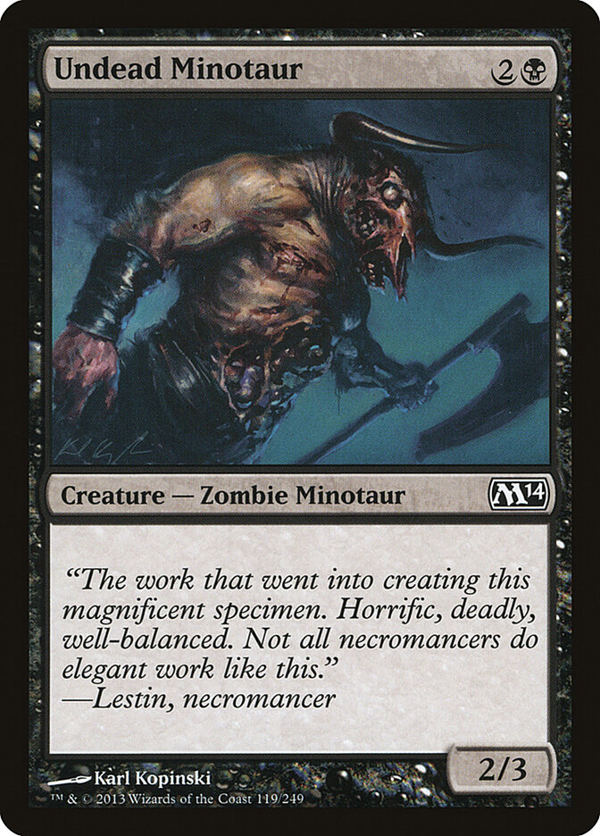 Undead Minotaur — Magic 2014 (M14) #119