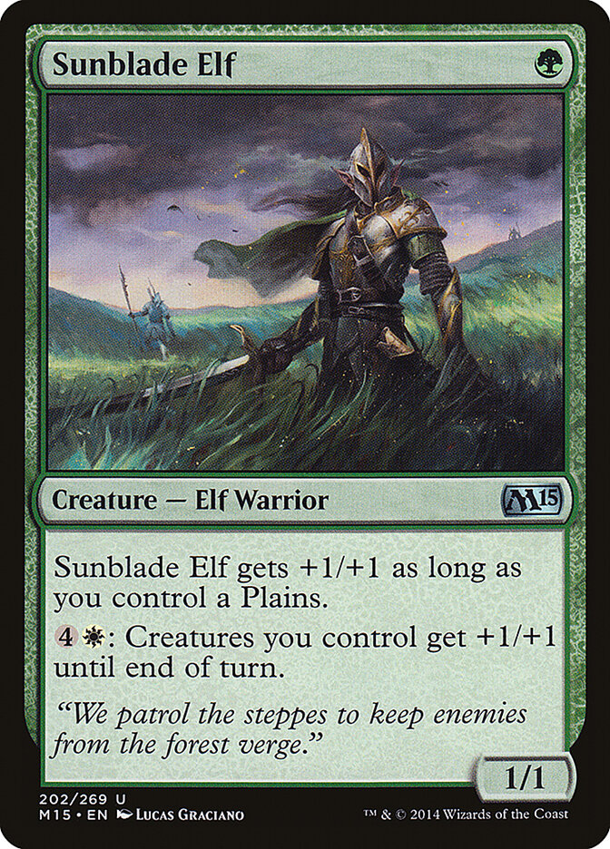Sunblade Elf — Magic 2015 (M15) #202