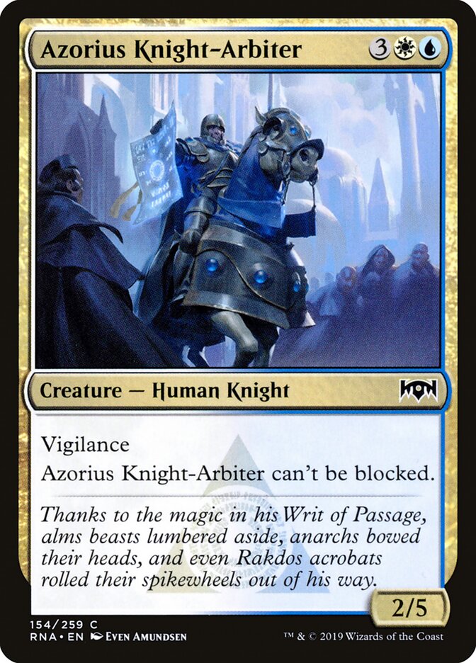 Azorius Knight-Arbiter — Ravnica Allegiance (RNA) #154