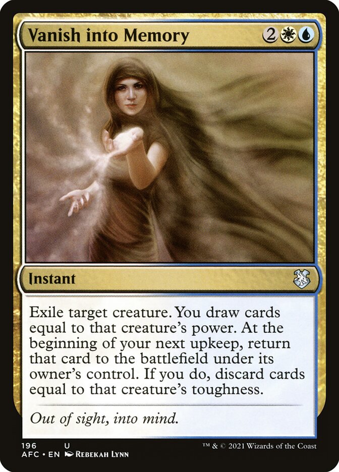 Vanish into Memory — Forgotten Realms Commander (AFC) #196