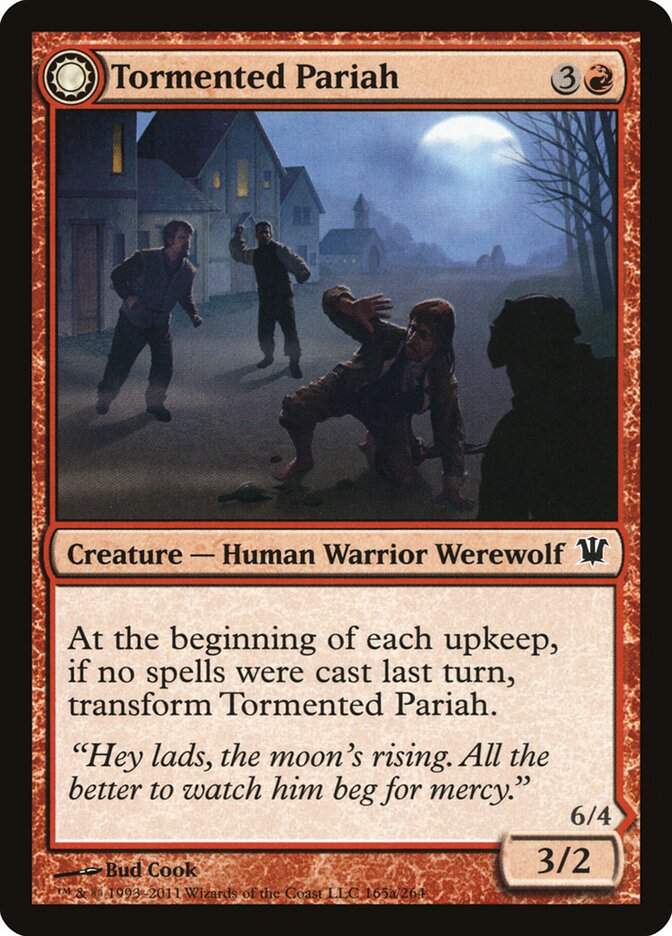 Tormented Pariah // Rampaging Werewolf — Innistrad (ISD) #165