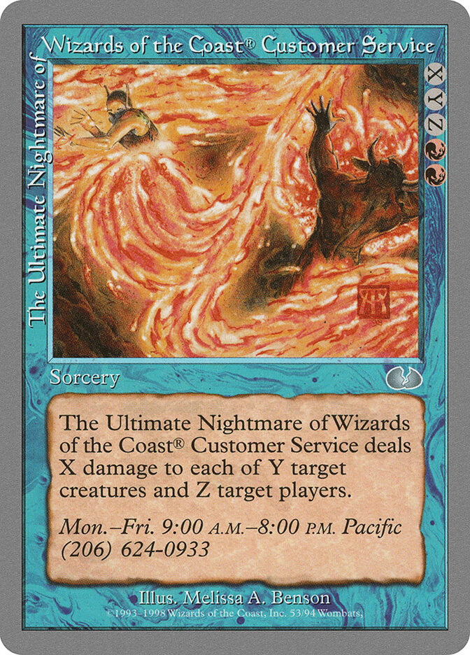 The Ultimate Nightmare of Wizards of the Coast® Customer Service — Unglued (UGL) #53