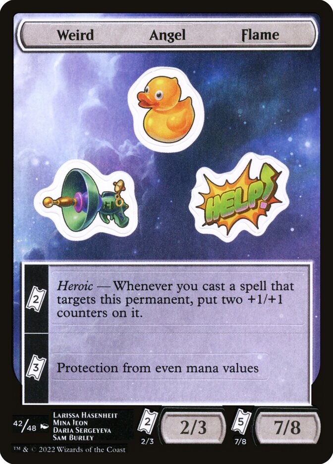 Weird Angel Flame — Unfinity Sticker Sheets (SUNF) #42