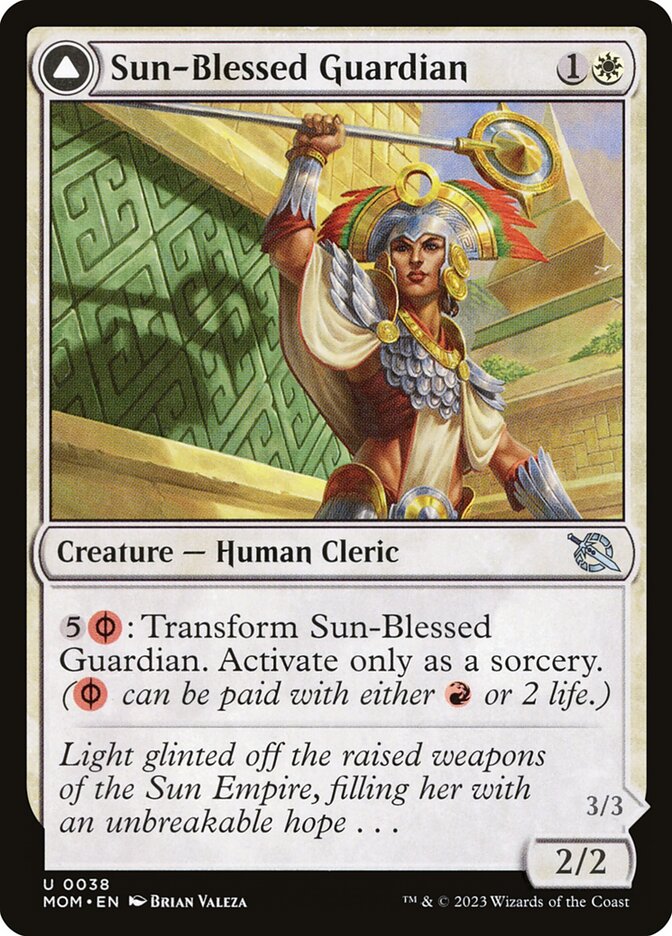 Sun-Blessed Guardian // Furnace-Blessed Conqueror — March of the Machine (MOM) #38