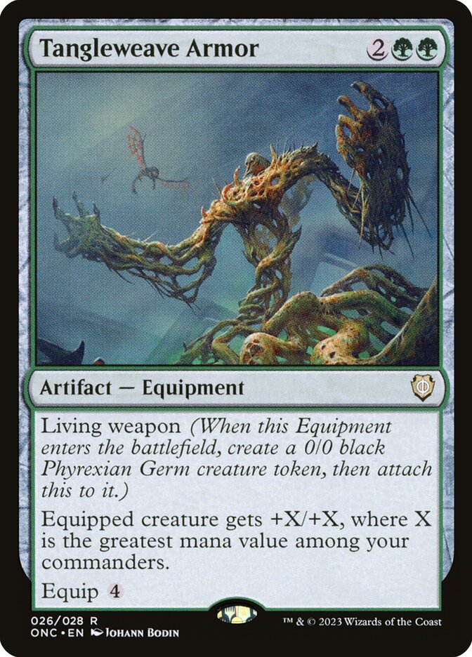 Tangleweave Armor — Phyrexia: All Will Be One Commander (ONC) #26