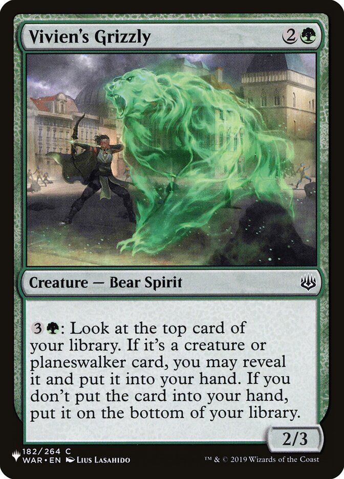 Vivien's Grizzly — The List (PLST) #WAR-182
