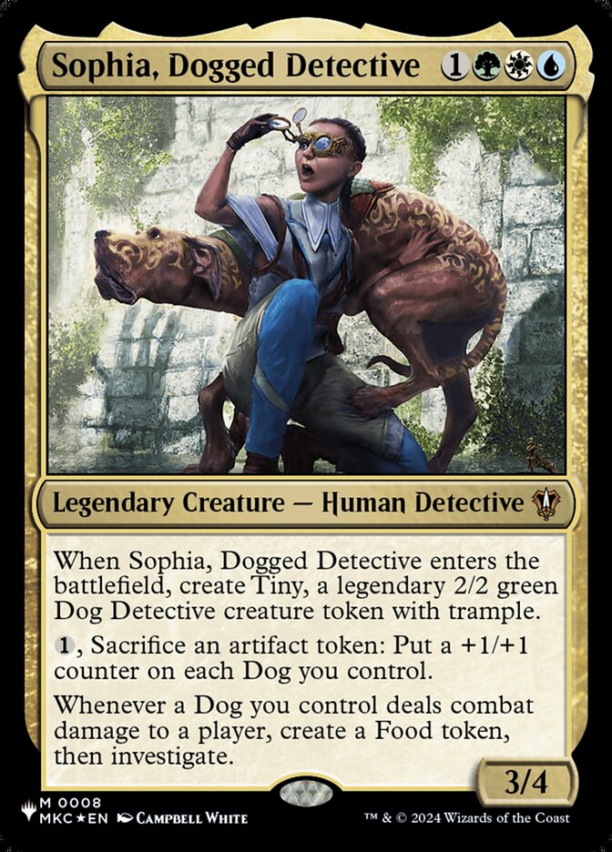 Sophia, Dogged Detective — The List (PLST) #MKC-8