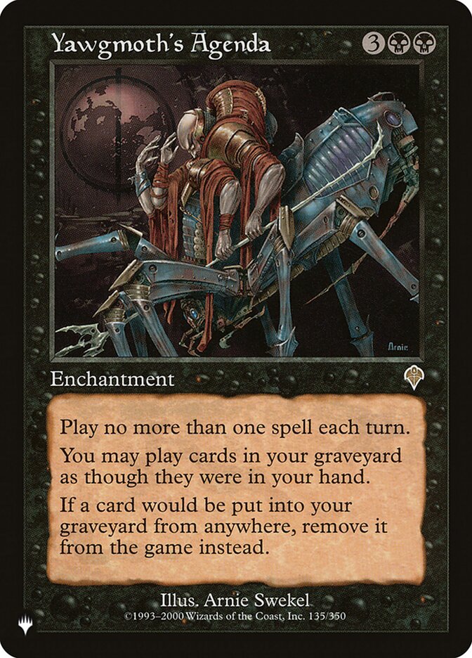 Yawgmoth's Agenda — The List (PLST) #INV-135