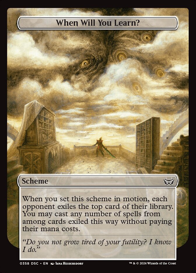 When Will You Learn? — Duskmourn: House of Horror Commander (DSC) #358