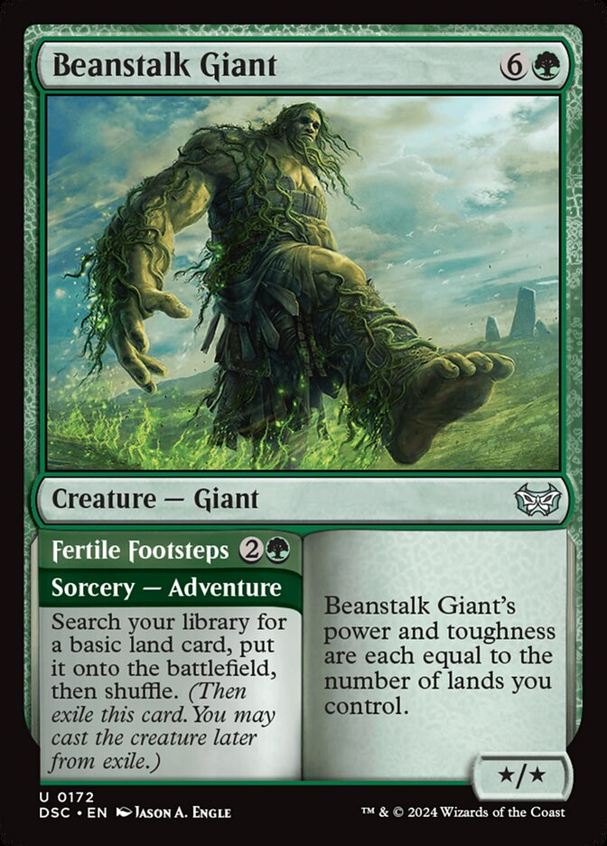 Beanstalk Giant // Fertile Footsteps — Duskmourn: House of Horror Commander (DSC) #172