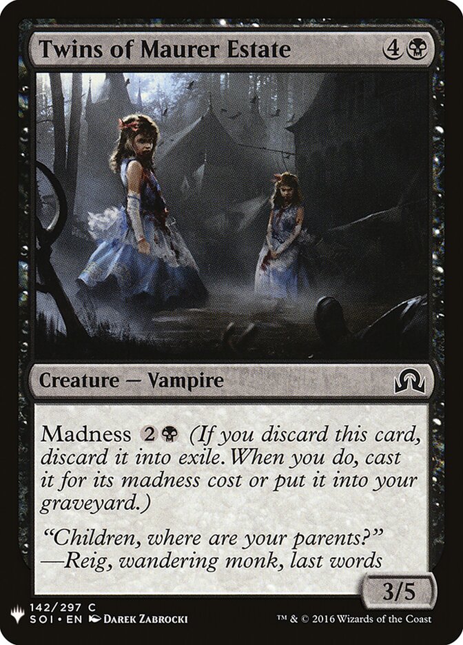 Twins of Maurer Estate — The List (PLST) #SOI-142
