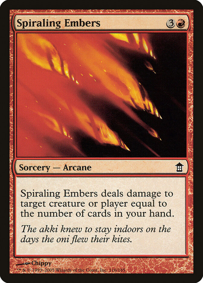 Spiraling Embers — Saviors of Kamigawa (SOK) #116