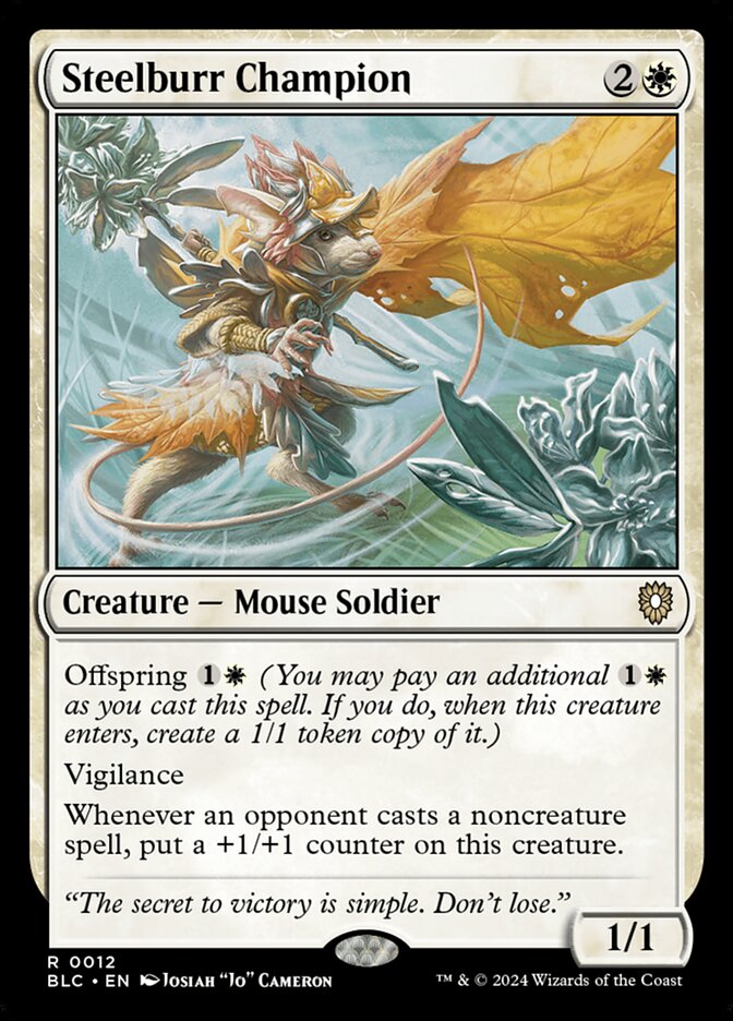 Steelburr Champion — Bloomburrow Commander (BLC) #12