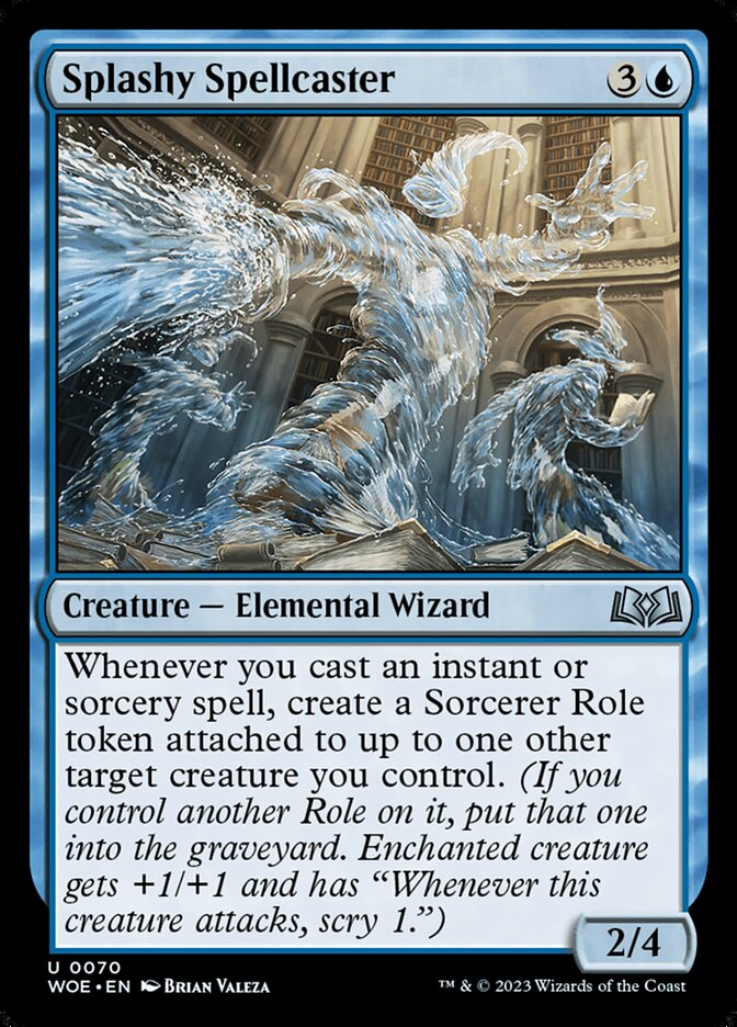 Splashy Spellcaster — Wilds of Eldraine (WOE) #70