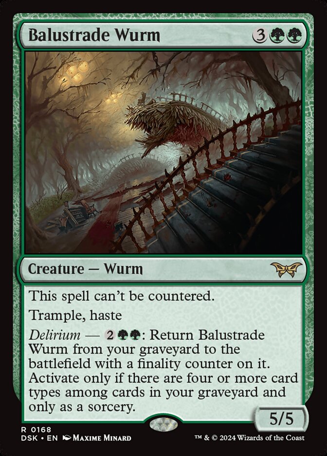 Balustrade Wurm — Duskmourn: House of Horror (DSK) #168