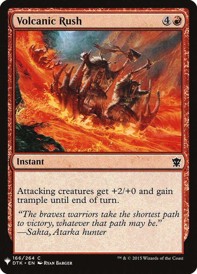 Volcanic Rush — The List (PLST) #DTK-166