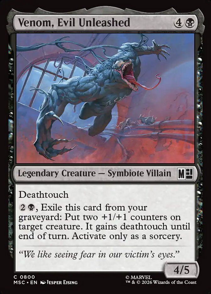 Venom, Evil Unleashed — Marvel Super Heroes Commander (MSC) #800